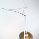 Vintage three-arm ceiling pendant – opal glass and brass – Bent Karlby –1950/60s