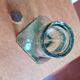 Green blown glass bottle