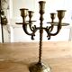 Five-branched brass candlestick