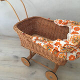 Rattan doll's pram