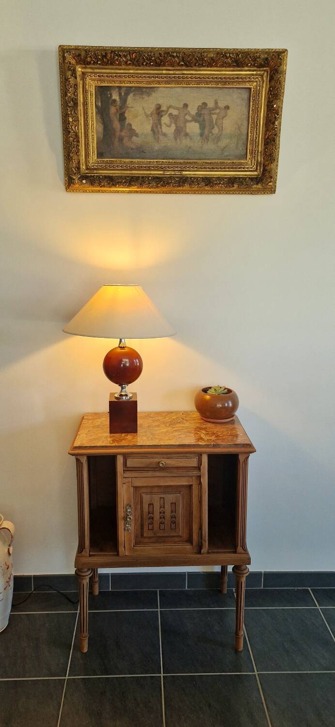 Barbier house lamp - Lacquered and chrome-plated metal - 1970s