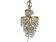 Massive - Hollywood Regency style - gold plated - crystal - Belgium - 70's