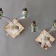 Pair of sconces in crystal, brass and mirror glasses, Italy 1940/1950.