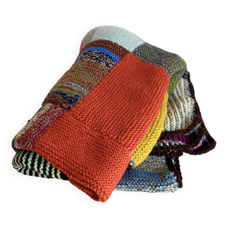 Wool patchwork blanket