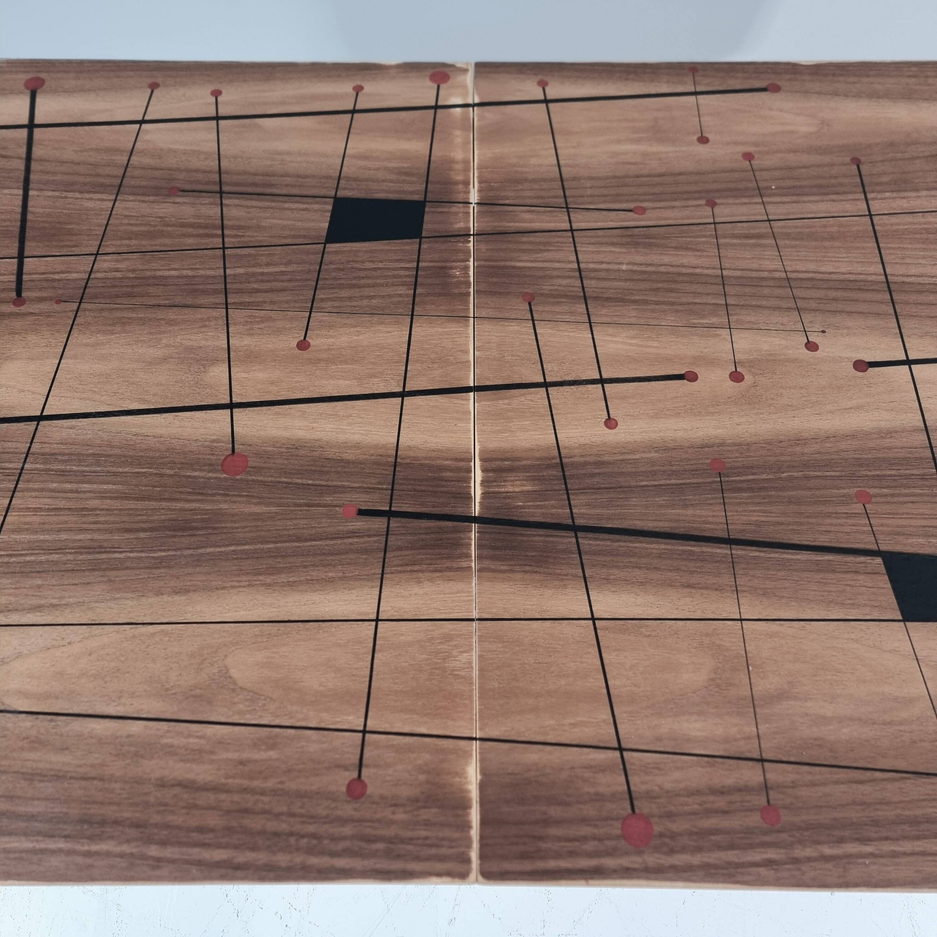 Vintage dining table in walnut, 1970s