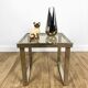 Table en verre et inox