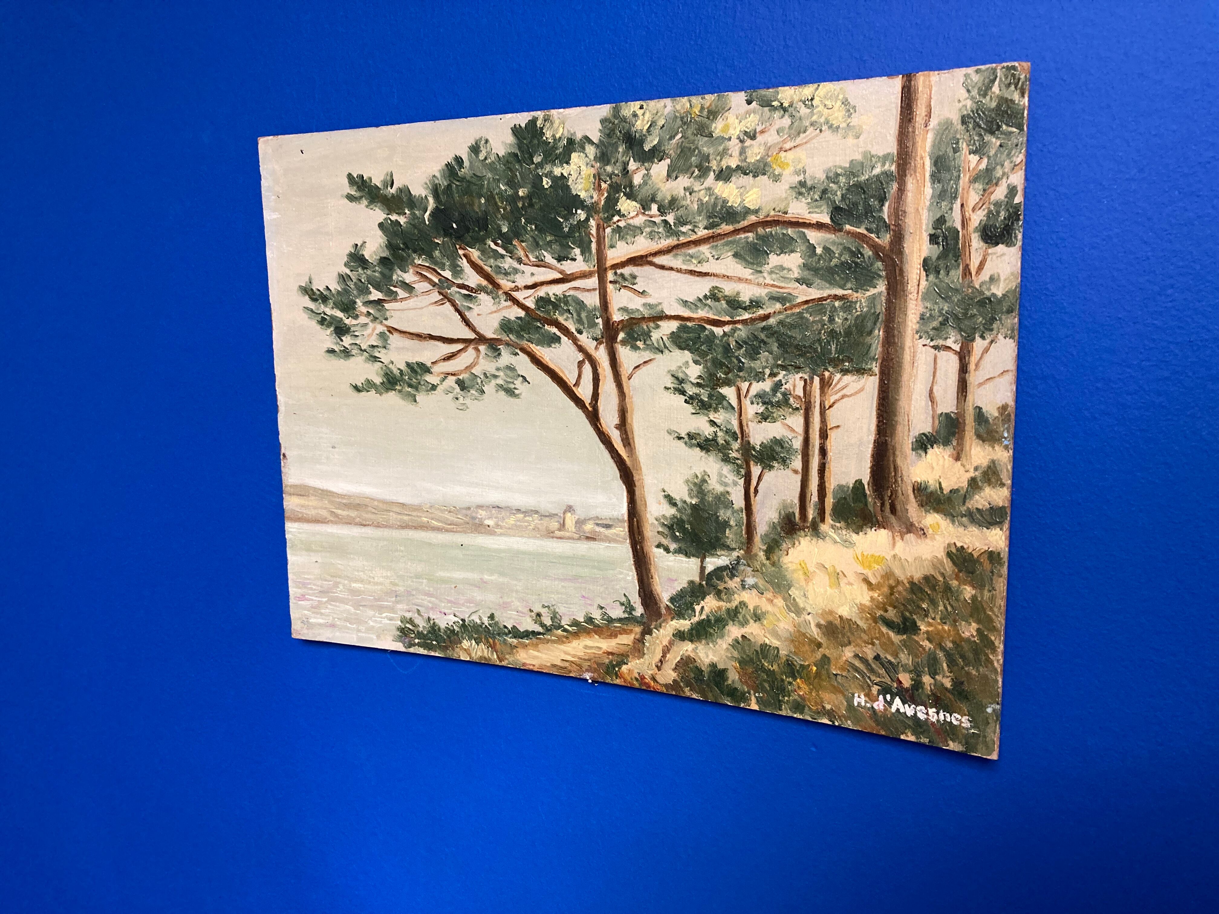 Oil on vintage cardboard