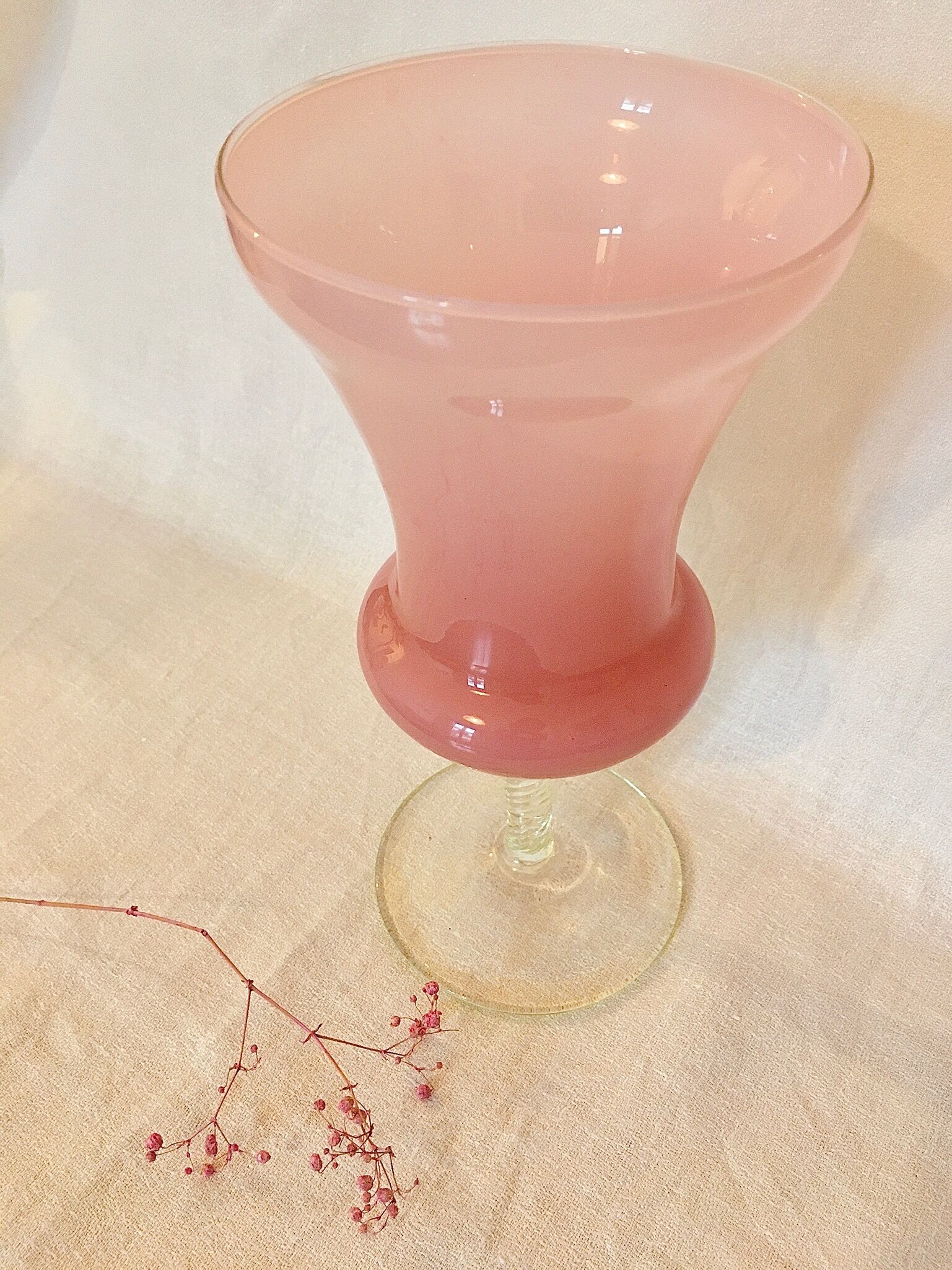 Pink opaline vase