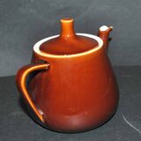 Vintage Villeroy Boch ceramic teapot 1960-70 chocolate caramel color