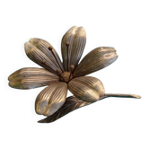Cendrier Fleur en Laiton Massif Vintage - 6 Pétales Amovibles - Années 60/7