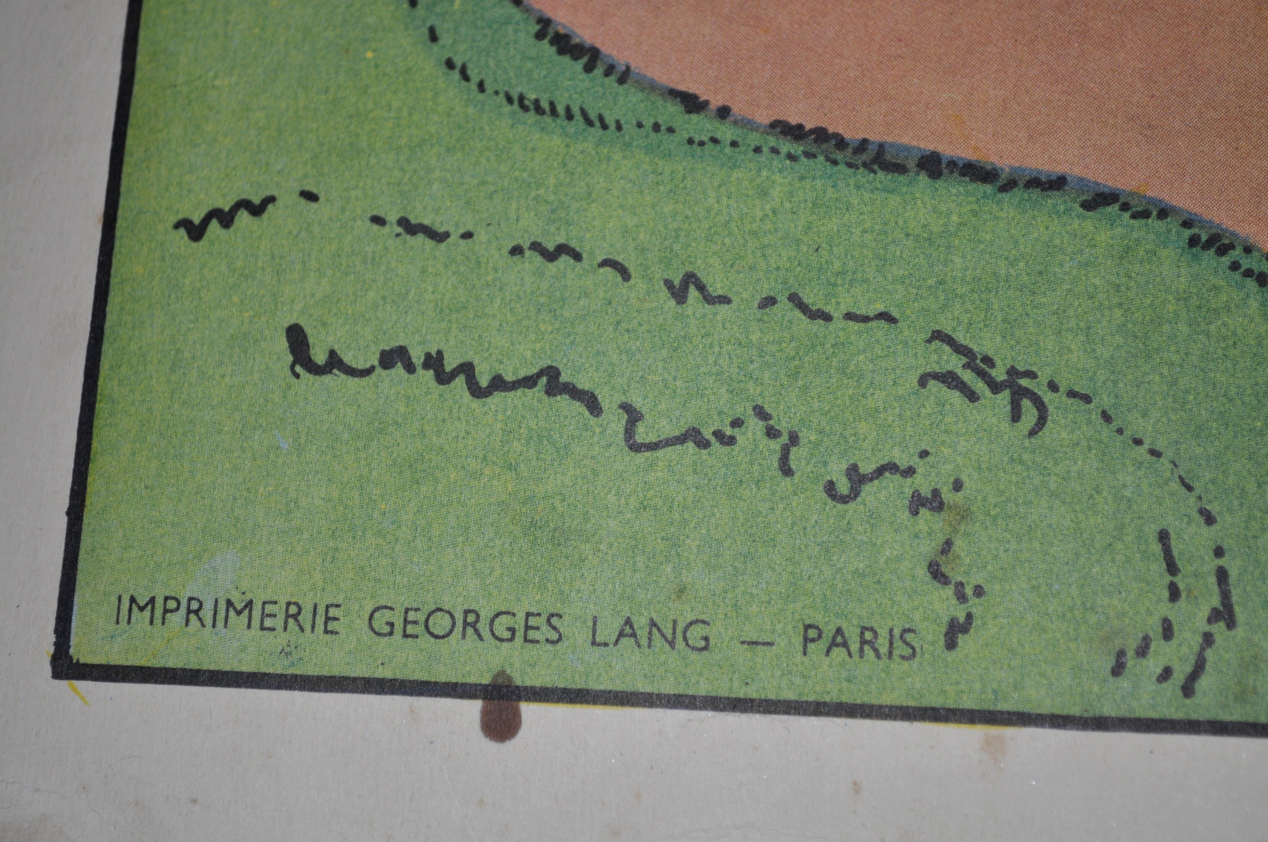 Educational poster of Anscombre/Lang Paris farm animals