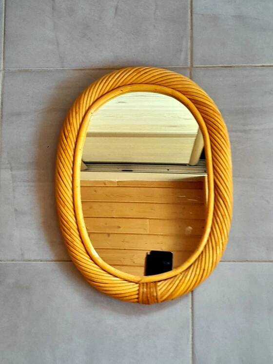 Rattan mirror