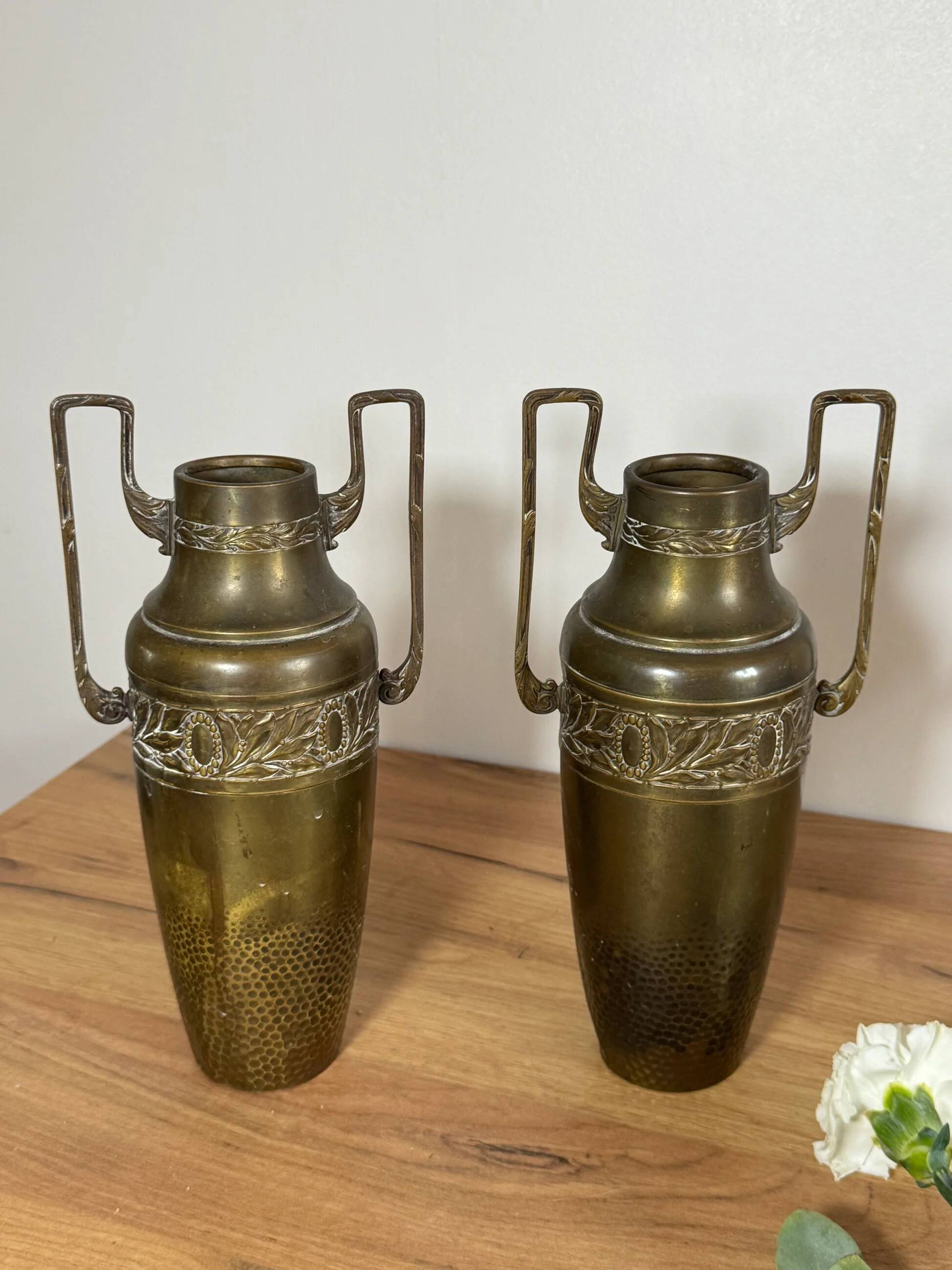 Brass amphora vases