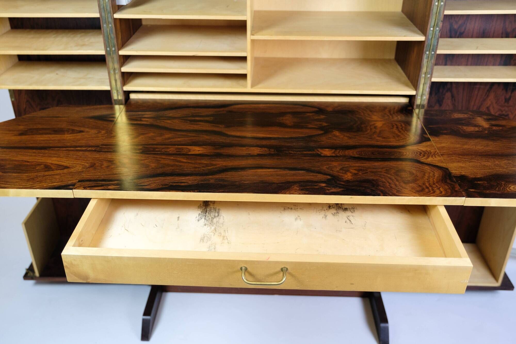 Hideaway Cabinet/Secretary Made In Rosewood, Norwegian Design From 1960s