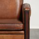 Very interesting sheepskin Art Deco design armchair with a great design