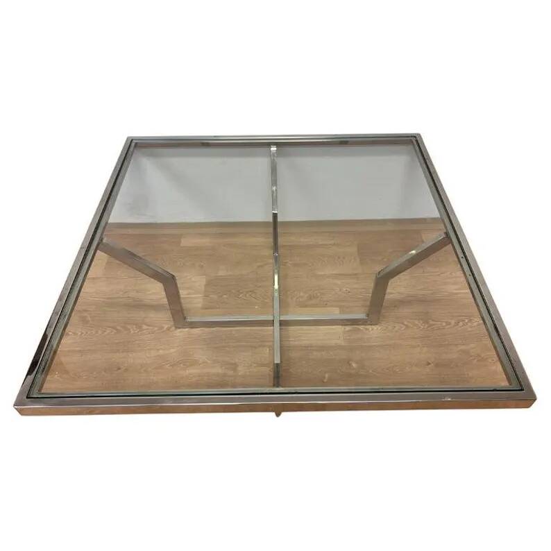 Mid century design XXL Jean Charles Maison Coffee Table Chrome - 1970s