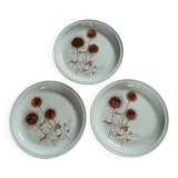 3 old Sarreguemines flat plates