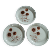 3 old Sarreguemines flat plates