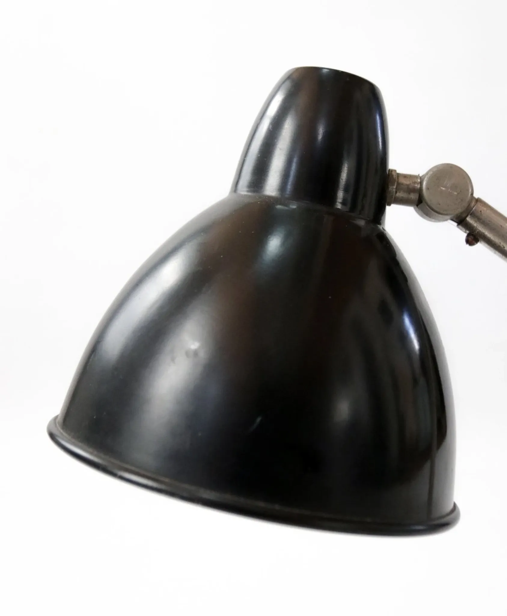 Vintage black desk lamp in Bauhaus style