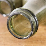 Set of 3 canning bottles in blown glass