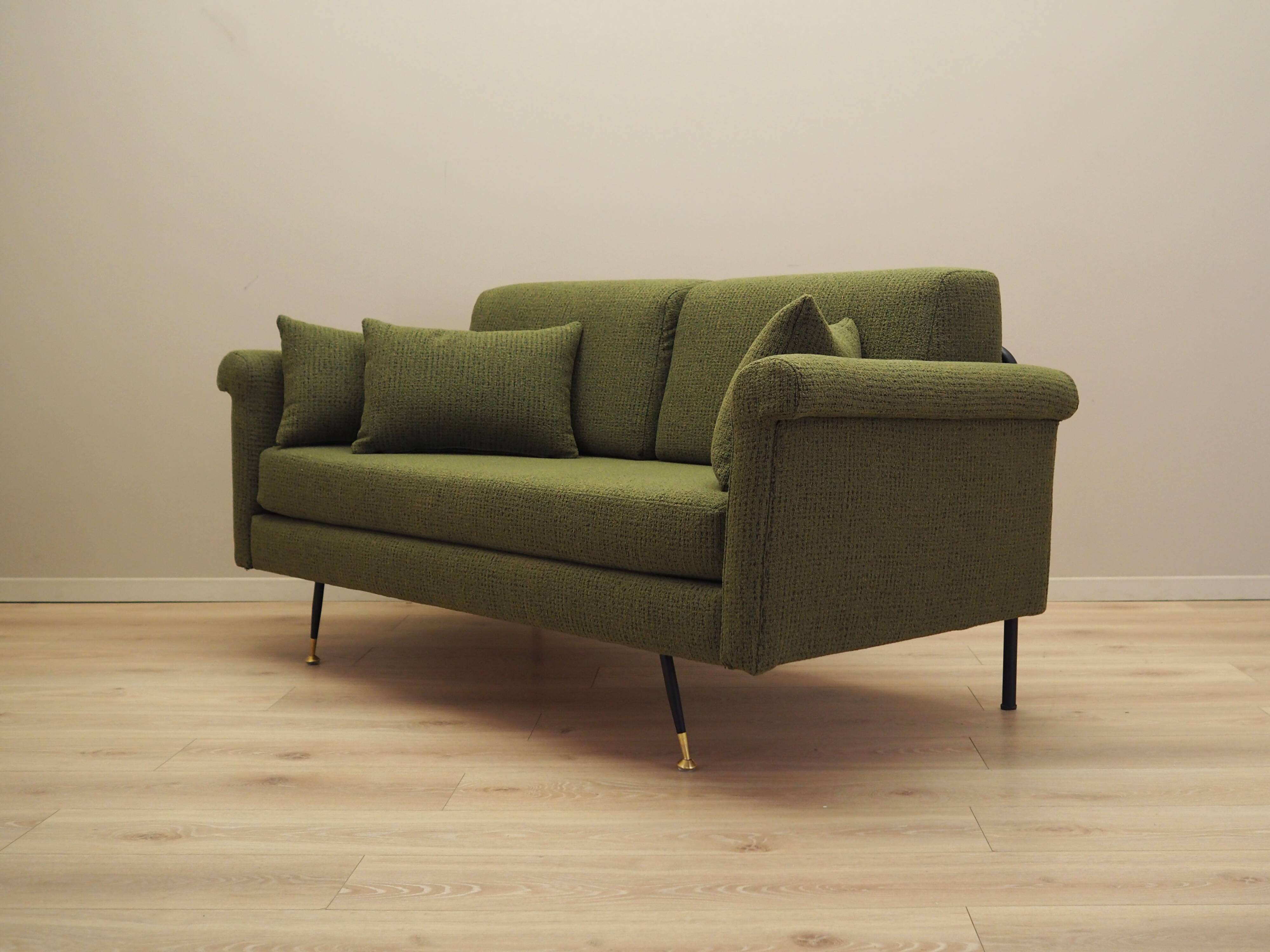 Green sofa, Italian design, 1960s, production: Italy