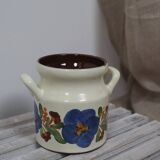 Vintage Varoslod Majolika pot with flower decor