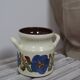 Vintage Varoslod Majolika pot with flower decor