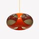 Massive Belgium Space Age UFO Lamp, Orange Mid-Century Modern Lighting