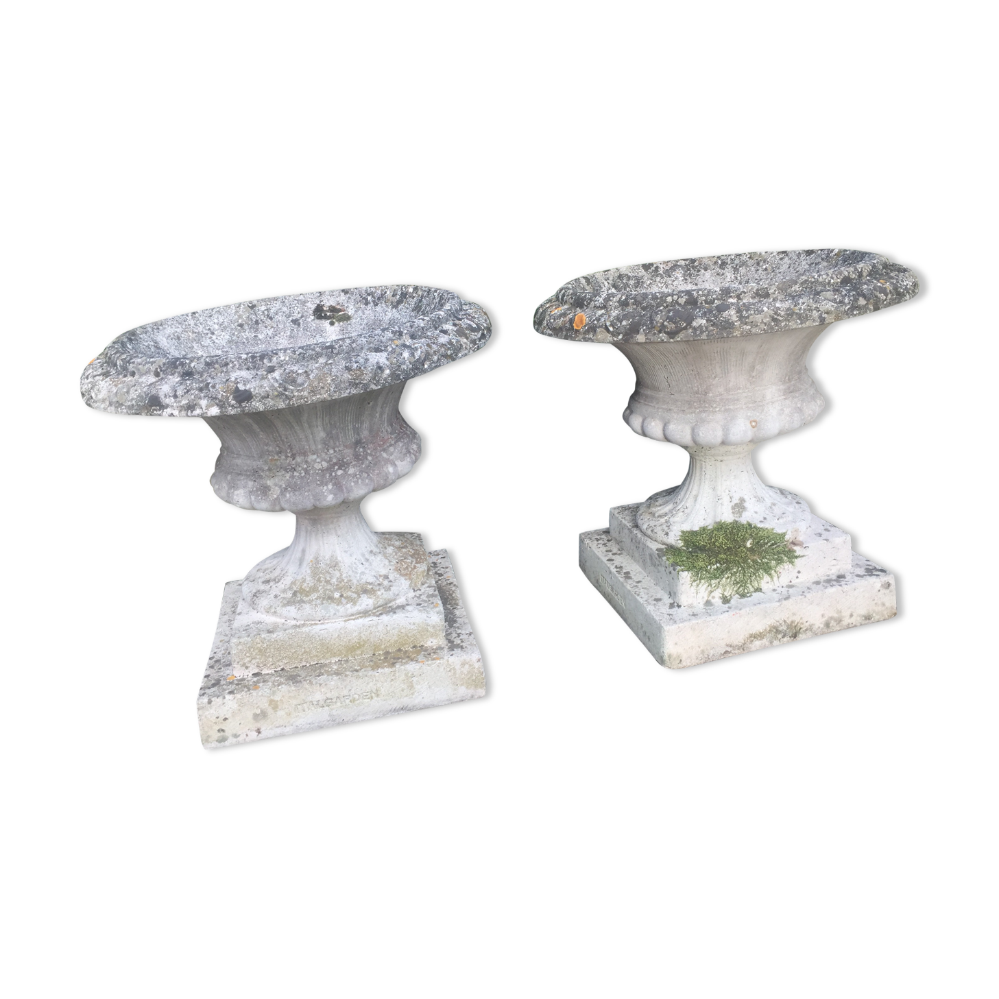 Pair of  Medici in reconstituted stone, late fourth century