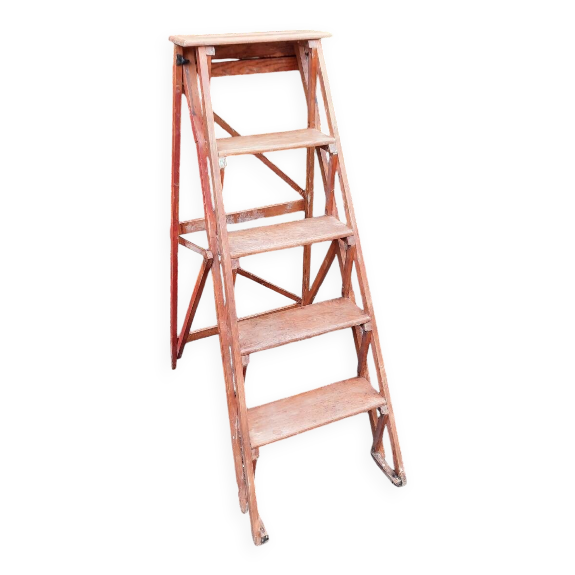 Varnished painter's step ladder