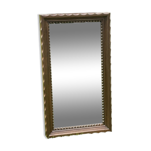 Miroir rustique dit brutaliste, - naturel
