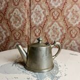 Silver-plated metal teapot or coffee pot with double hallmarks - early 20th century