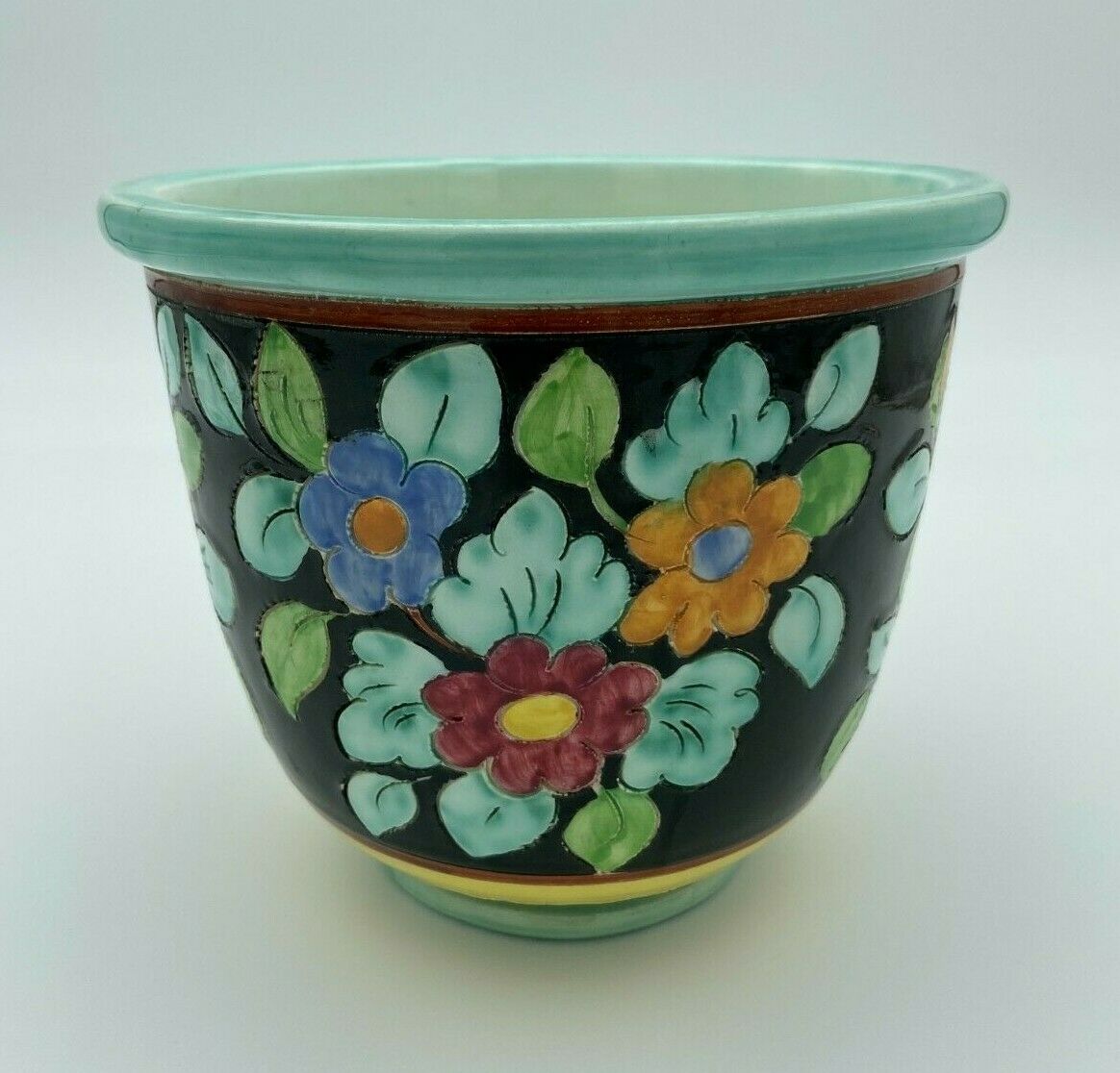 Cerart monaco cerart 3,811 polychrome decor floral 1950