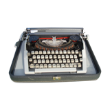 Typewriter in very good condition revised japy inter with his satchel