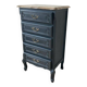 Chiffonnier vintage en bois peint en noir