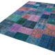 Hand-knotted anatolian 202 cm x 300 cm blue patchwork rug