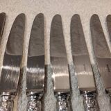 12 silver-plated dessert knives, Ercuis silversmith, Louis XV style, 29