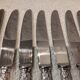 12 silver-plated dessert knives, Ercuis silversmith, Louis XV style, 29
