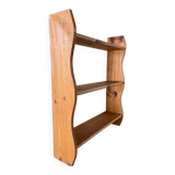 Shelf to stand or hang with 3 vintage wood trays