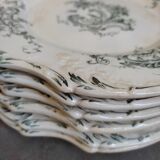 6 flat earthenware plates by Gien