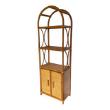 VINTAGE Bamboo Wicker Shelf