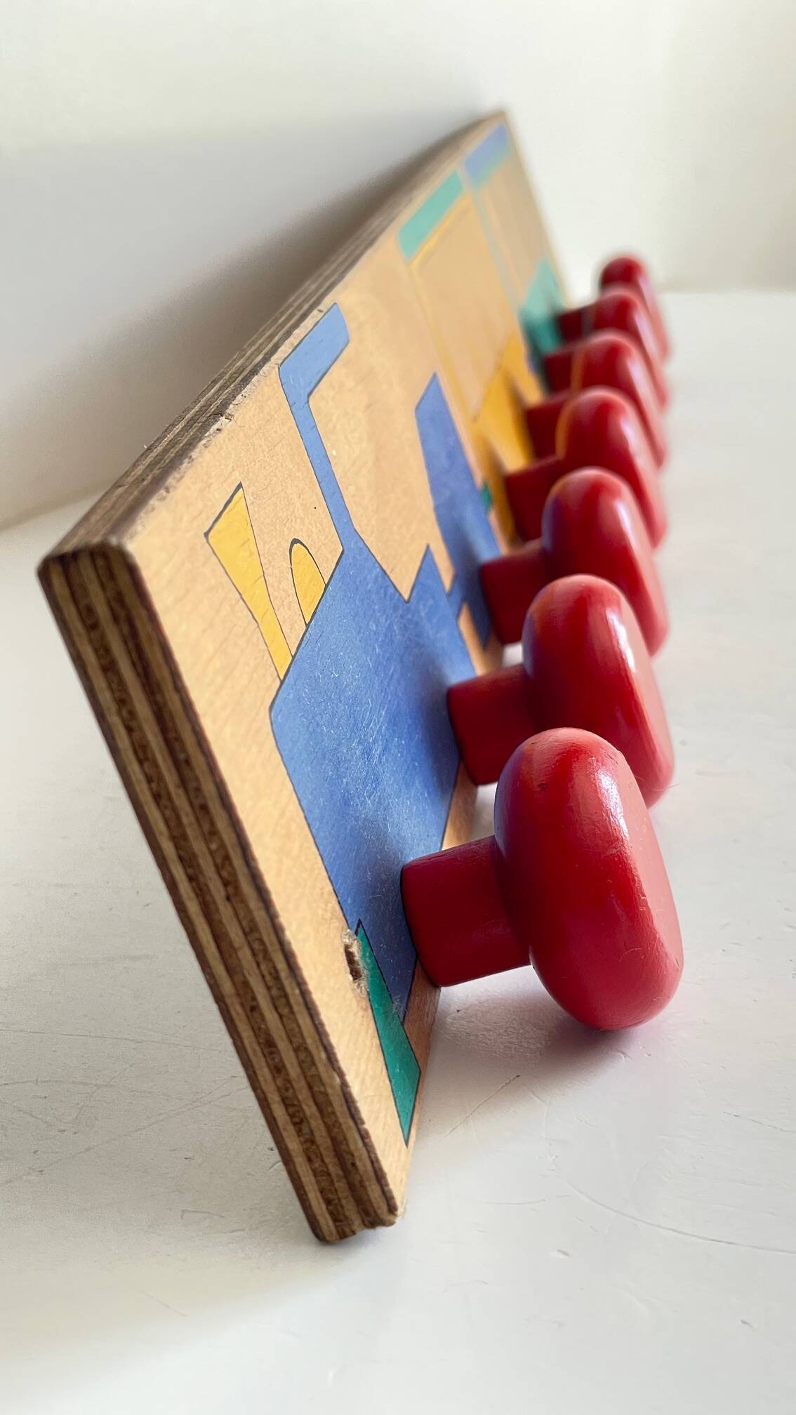 Children's Wooden Coat Rack from the 50s and 60s