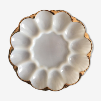 Oyster or egg plate, Anchor Hocking, 1960s USA