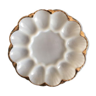Oyster or egg plate, Anchor Hocking, 1960s USA
