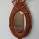 Miroir artisanal années 60/70 en corde en forme de licol
