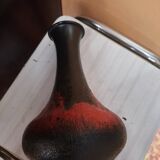 Vase en verre peint