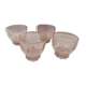 Set of 4 rosé glass table glasses 40.50s