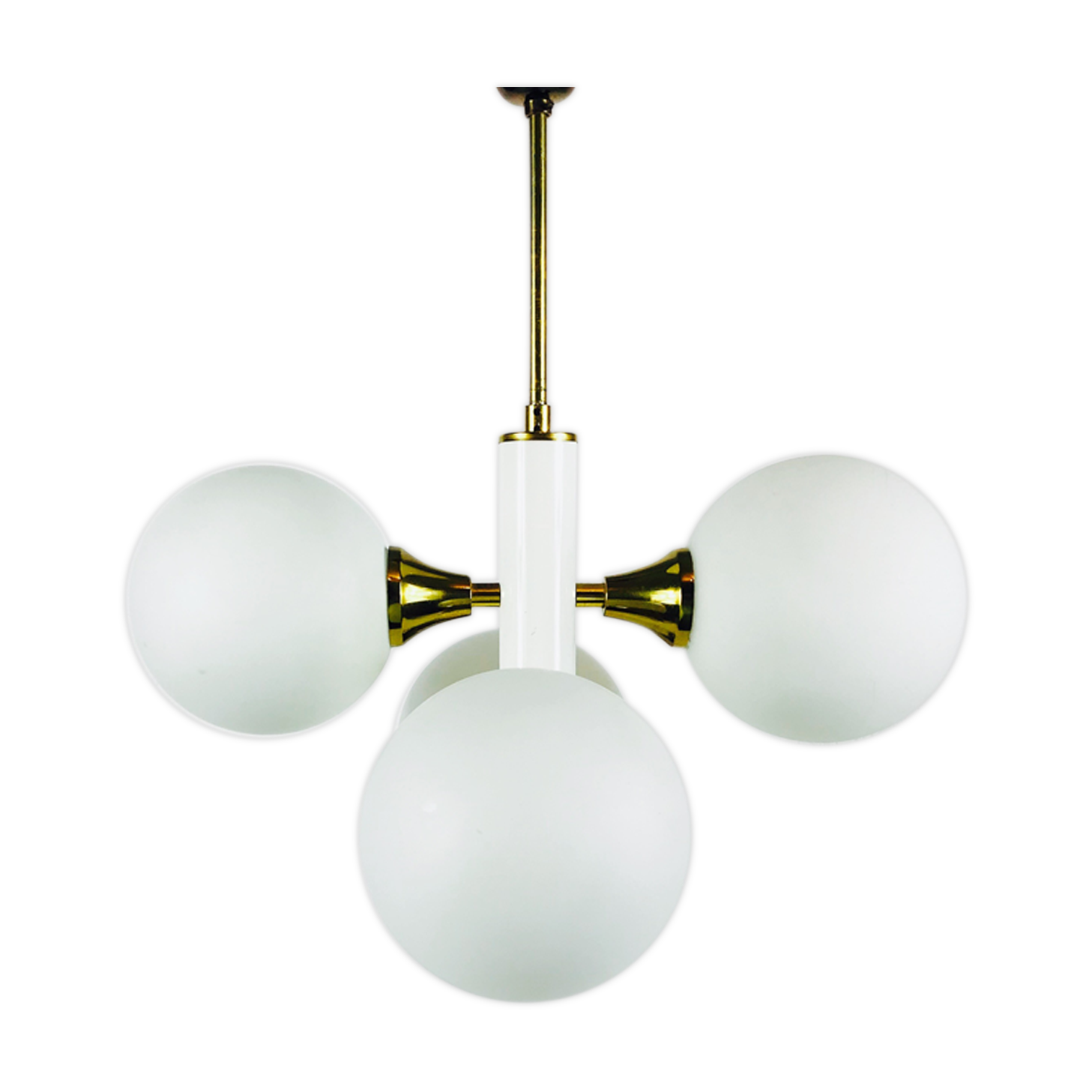 Kaiser Pop Art 4 opaline balls chandelier, 1960s