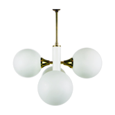 Lustre Kaiser Pop Art 4 boules opaline, 1960s