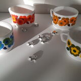 4 large Lotus Arcopal chocolate cups